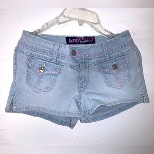 Vintage short with diamonds on buttons, missing button on back pocket